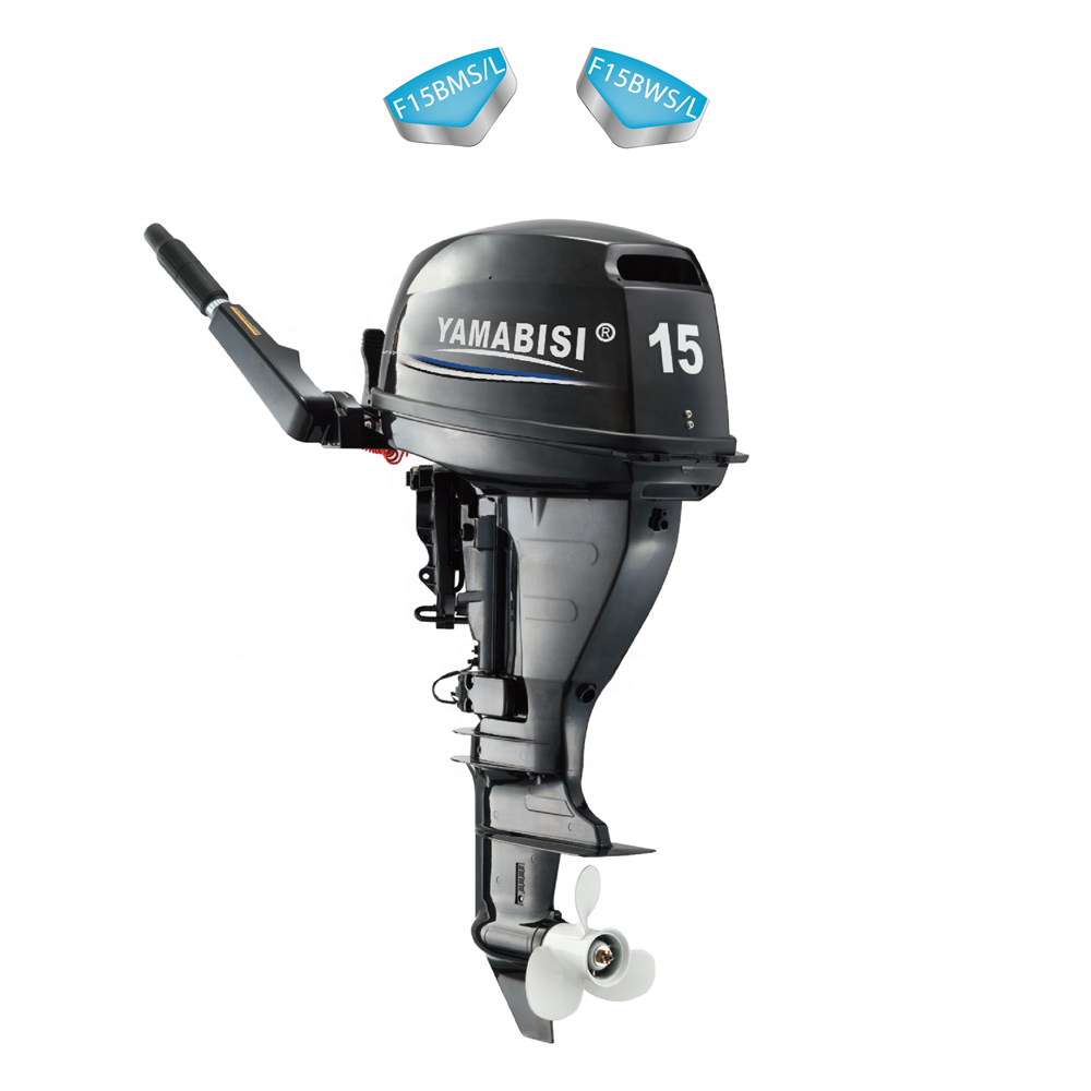 Yamabisi 15HP 4 Stroke Outboard Engine Gasoline Boat Engine Remote Control Consult Low Noise for Aluminium Boat Fiberglass Boat